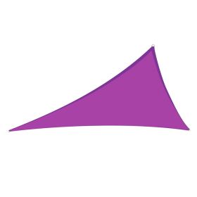 28' x 28' x 28' Triangle Sun Shade Sail for Patio Garden Backyard (Color: Purple)