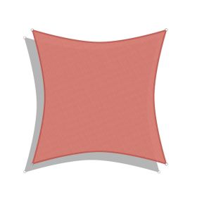 16'x16' Square Sun Shade Sail for Outdoor Backyard Patio Garden (Color: Red)